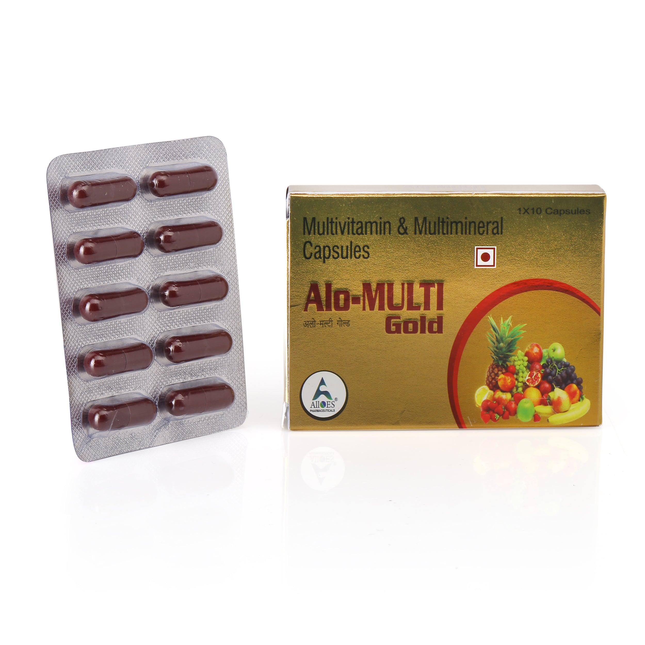 Alloes Multi Gold Multivitamin & Multimineral Softgel Capsule for Over –  Alloes Pharmaceuticals
