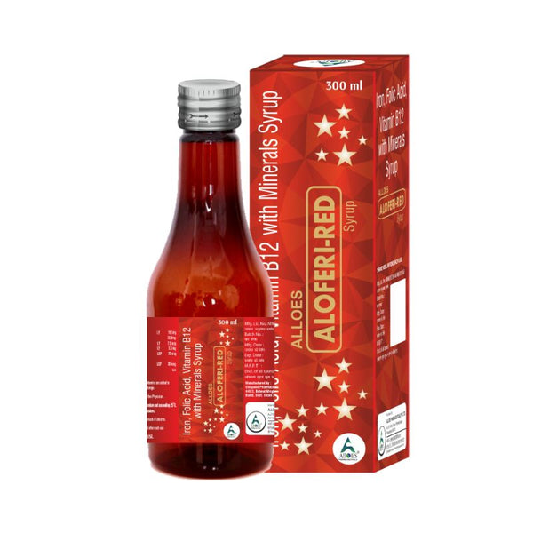 Aloferi Red Iron syrup | Enhance Haemoglobin Levels ,Supplement For Pregnancy |300ml