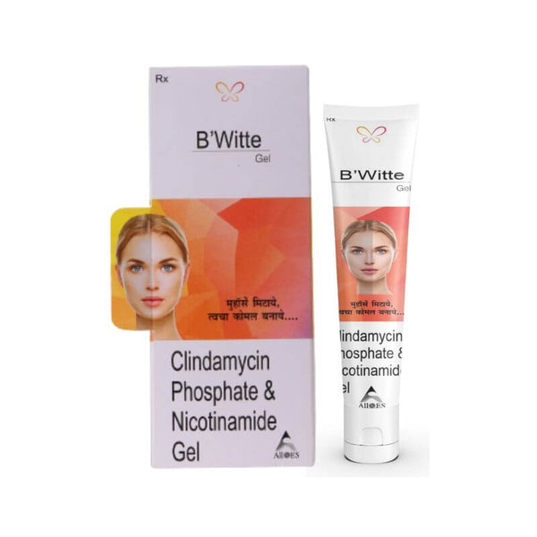 B'Witte Gel for Pimples,Dark spots and Pigmentation |made with Clindamycin phosphate and Nictonamide | 30gm