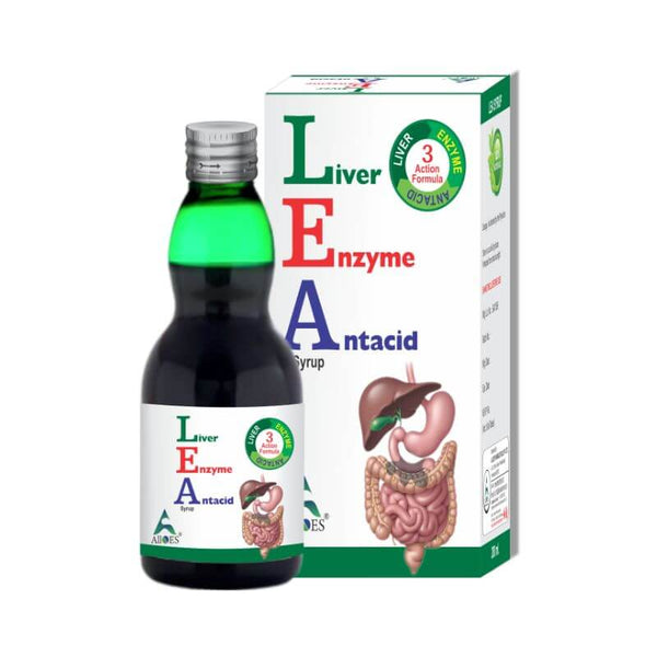 Alloes ayurvedic LEA Syrup I India first 3 Way Action Formula-Liver ,Enzyme and Antacid I 200ML